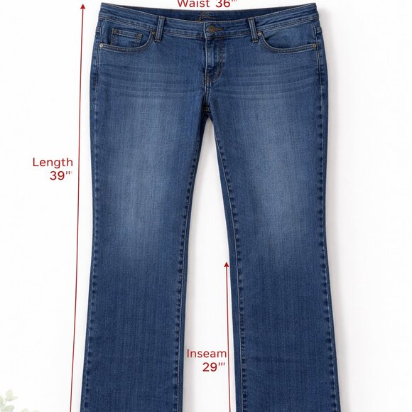 Sonoma Life + Style Women’s 16 Short Bootcut Jeans Medium Wash Stretch Denim - Picture 2 of 12